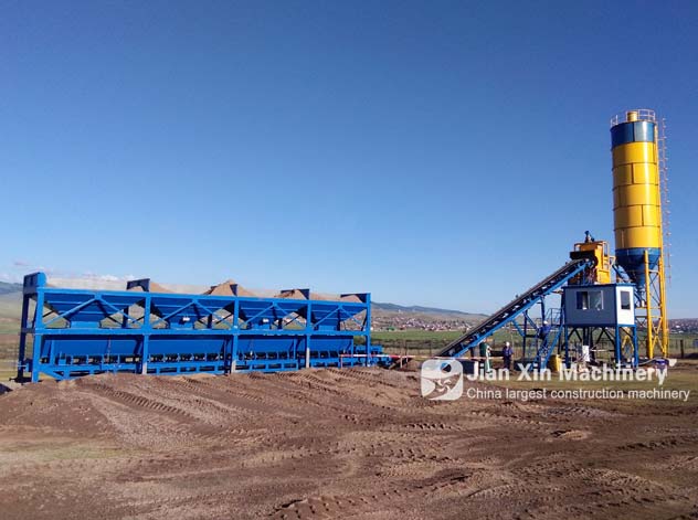 Jianxin 60 Concrete Mixing Station Was Successfully Put into Operation in Outer Mongolia
